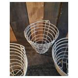 3 Vintage Egg or Golf Ball Baskets metal Wire