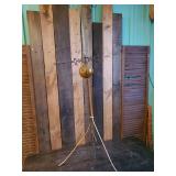 Vintage Lightning Rod With Glass Amber Colored Shanin System Ball