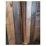 Vintage Lightning Rod With Glass Amber Colored Shanin System Ball