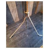 Vintage Lightning Rod With Glass Amber Colored Shanin System Ball