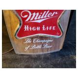Vintage Miller High Life Lighted Wall Décor Working