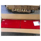 Husky Ready-to-Assemble 24-Gauge Steel Freestanding Garage Cabinet in Red (36.6 in. W x 72 in. H x 18.3 in. D)  Customer Returns See Pictures