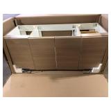 Domani Stella 49 in. Single Sink Beige Oak Floating Bath Vanity Granite Not Included   Customer Returns See Pictures