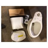 Glacier Bay 12 inch Rough In Two-Piece 1.1 GPF/1.6 GPF Dual Flush Elongated Toilet in White Seat Included   Customer Returns See Pictures