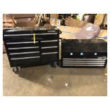 Husky Tool Storage 42 in. W x 18 in. D Standard Duty Black Tool Chest Combo  Damaged  Customer Returns See Pictures
