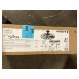 Home Decorators Collection Heritage Point 25 in. Indoor/Covered Outdoor Brushed Gold Fandelier Ceiling Fan with Integrated LED and Remote Included  Customer Returns See Pictures