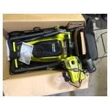 \RYOBI ONE+ HP 18V Brushless 16 in. Cordless Battery Walk Behind Push Lawn Mower with 4.0 Ah Batteries and (1) ChargerCustomer Returns See Pictures See Pictures