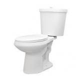 Glacier Bay 12 inch Rough In Two-Piece 1.1 GPF/1.6 GPF Dual Flush Elongated Toilet in White Seat Included   Customer Returns See Pictures