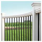 24 Boxes of Trex Charcoal Black Aluminum Round Deck Balster  Customer Returns See Pictures See Pictures