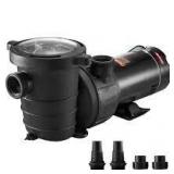 VEVOR Pool Pump 5280GPH 1.5HP 115V Single Speed Swim Pool Filtre Pump 1100W Self Primming with Strainer Basket 4 Pipe Fittings  Customer Returns See Pictures See Pictures