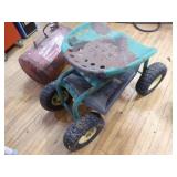 Shop Stools on Wheels and Air Tank