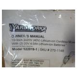 Yardworks Battery Powered Lawn Mower