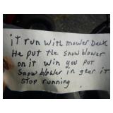 Craftsman LTS2000 Riding Lawn Mower with Snow Blower