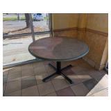 COMMERCIAL 30” ROUND DINING TABLE W/ CHAIRS (4)