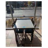 COMMERCIAL SQUARE DINING TABLE W/ CHAIRS (4)