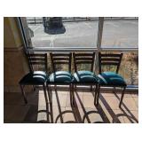 COMMERCIAL SQUARE DINING TABLE W/ CHAIRS (4)