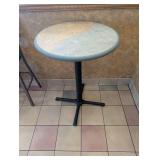 COMMERCIAL HIGHTOP ROUND DINING TABLE W/ HIGHTOP CHAIRS (2)