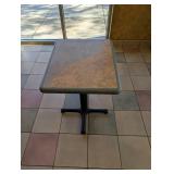 COMMERCIAL SINGLE DINING TABLE W/ CHAIRS (2)