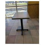 COMMERCIAL SINGLE DINING TABLE W/ CHAIRS (2)