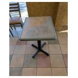 COMMERCIAL SINGLE DINING TABLE W/ CHAIRS (2)