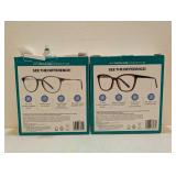 2 FOSTER GRANT DESIGN OPTICS +2.00 READING GLASSES