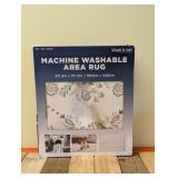 NEW WYATT & ASH MACHINE WASHABLE AREA RUG -ZINNIA (5’ 3” x 7’ 5”)