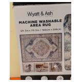 WYATT & ASH MACHINE WASHABLE AREA RUG -GERALDINE (5’ 3” x 7’ 5”)