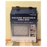 WYATT & ASH MACHINE WASHABLE AREA RUG -ESTELLA (5’ 3” x 7’ 5”)