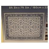 NEW WYATT & ASH MACHINE WASHABLE AREA RUG -ESTELLA (5’ 3” x 7’ 5”)