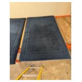 (2) COTTON MEMORY FOAM BATH MATS (BLUE)