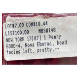 1787 Nova Eborac (New York) Penny - Wow!