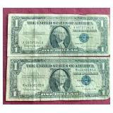 (2) Silver Certificate $1 Notes