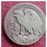 1921 Walking Liberty Half Dollar - Key Date!