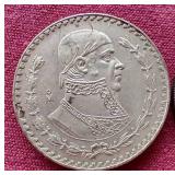 (2) Vintage Partial Silver Mexican Pesos