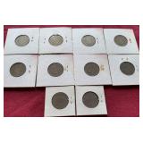 (10) Liberty "V" Nickels