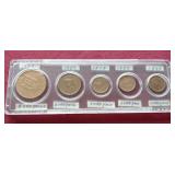 (5) 1800s Sweden Coins