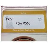 1927 Peace Dollar - PGA MS63