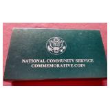 1996 National Community Service Proof Silver Dollar