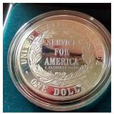 1996 National Community Service Proof Silver Dollar