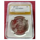 1883-CC Morgan Dollar - PGA MS64+ WOW!