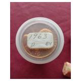 AU/BU Penny Rolls - 1962-D 1963-D 1964-D