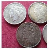 (5) Peace Dollars