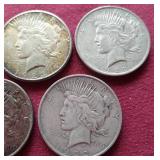 (5) Peace Dollars