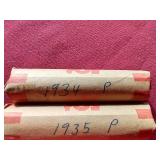 1934 & 1935 Wheat Penny Rolls