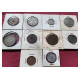 (10) Vintage Foreign Coins in Flips - Includes Third Reich & Silver Coin