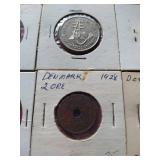 (10) Vintage Foreign Coins in Flips - Includes Third Reich & Silver Coin