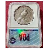1921 Peace Dollar PGA MS63 - Key Coin!
