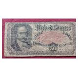 1875 Fractional Currency 50c Note