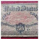 1875 Fractional Currency 50c Note