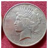 (2) 1922 Peace Dollars